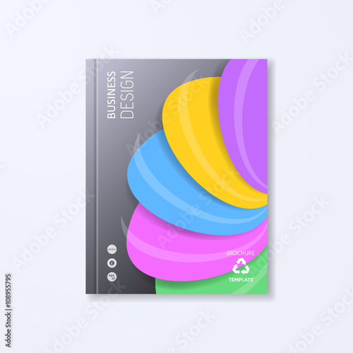 Abstract vector brochure design template
