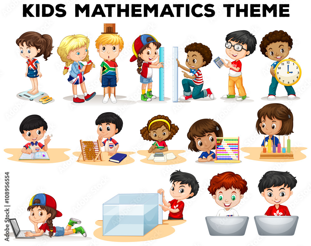 Kids solving math problems Kids solving math problems