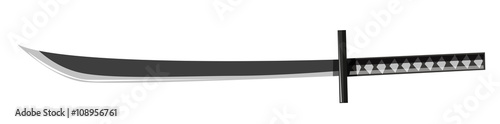 Japanese sword with sharp blade