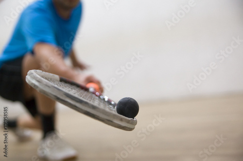 Serbia, Squash, man playing squash photo