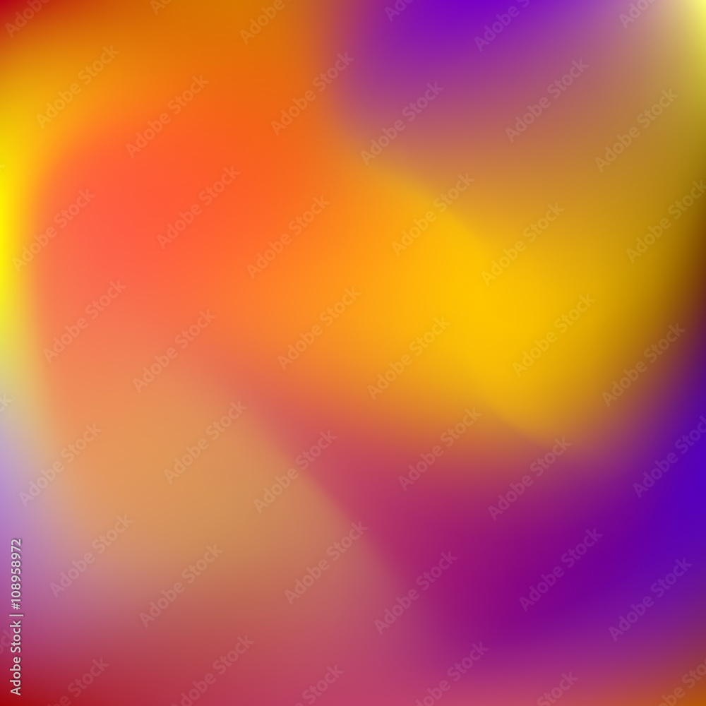 Abstract gradient blured background with pink, violet, purple, red, orange and yellow colors for deign concepts, wallpapers, web, presentations and prints. Vector illustration.