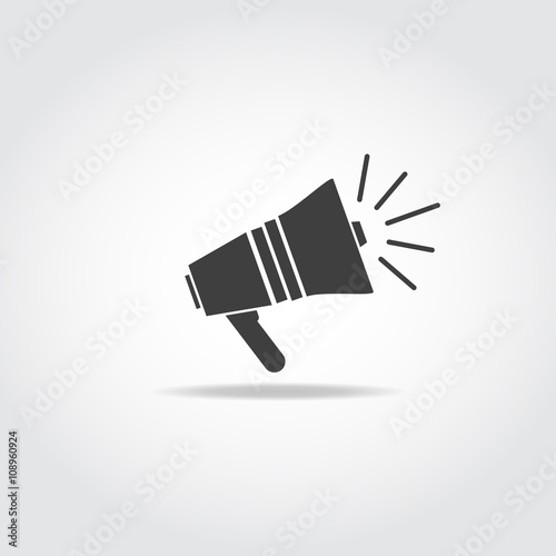 Loud speaker black icon