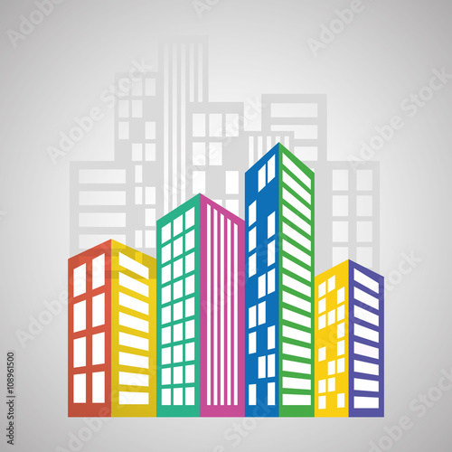 Real estate design  building and city concept  editable vector