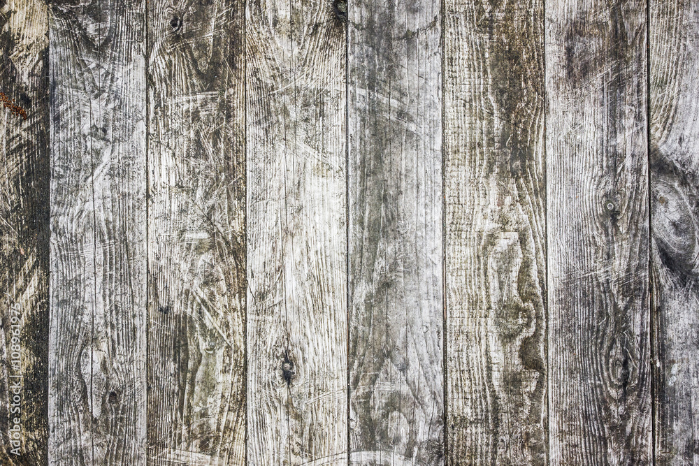 Fototapeta premium Grunge wooden desks background.