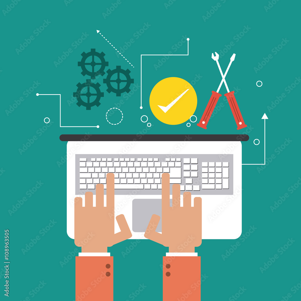 Flat illustration about customer service design Flat illustration about customer service design