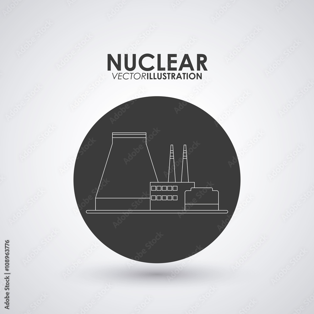 Nuclear design. danger and industry concept