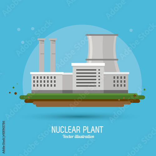 Nuclear design. danger and industry concept