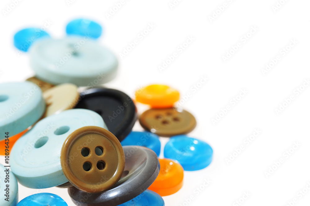 group of button studs isolated on white background group of button studs isolated on white background