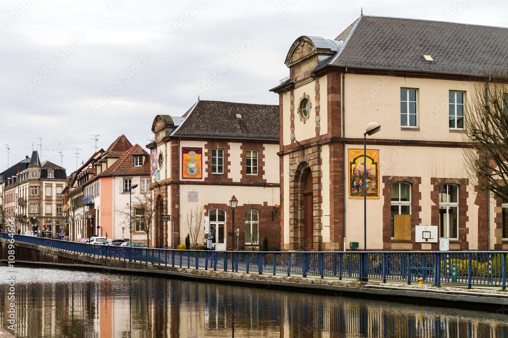 Marne-Rhin canal view in Saverne, France