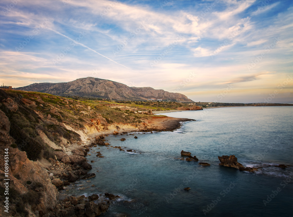Coastline on south east Crete
