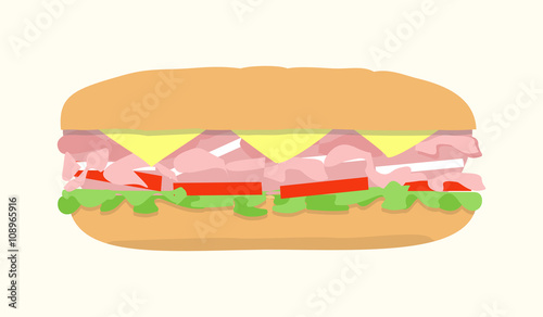 hoagie submarine sandwich