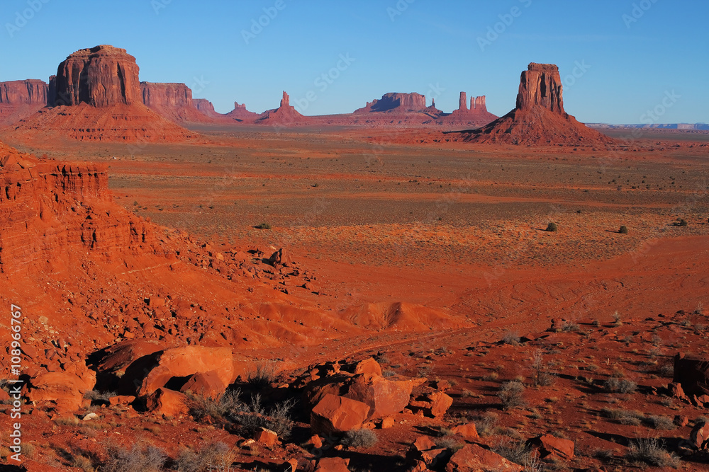 Red Navajo Sandstone of Monument Valley
