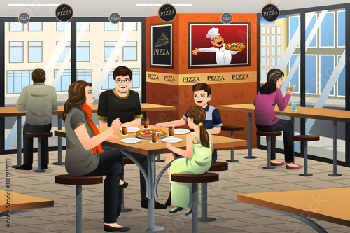 Family Eating Pizza