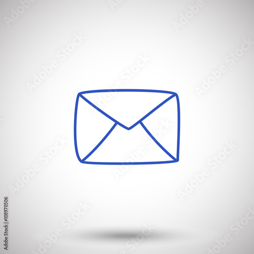 Free Download Blue line hand drawn Mail web icon - GFXLoad
