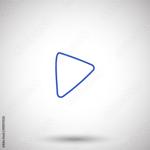 Free Download Blue line hand drawn Play web icon - GFXLoad
