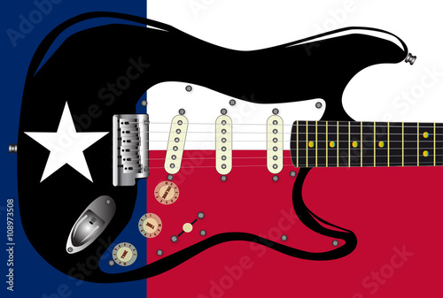 Texas Flag Guitar