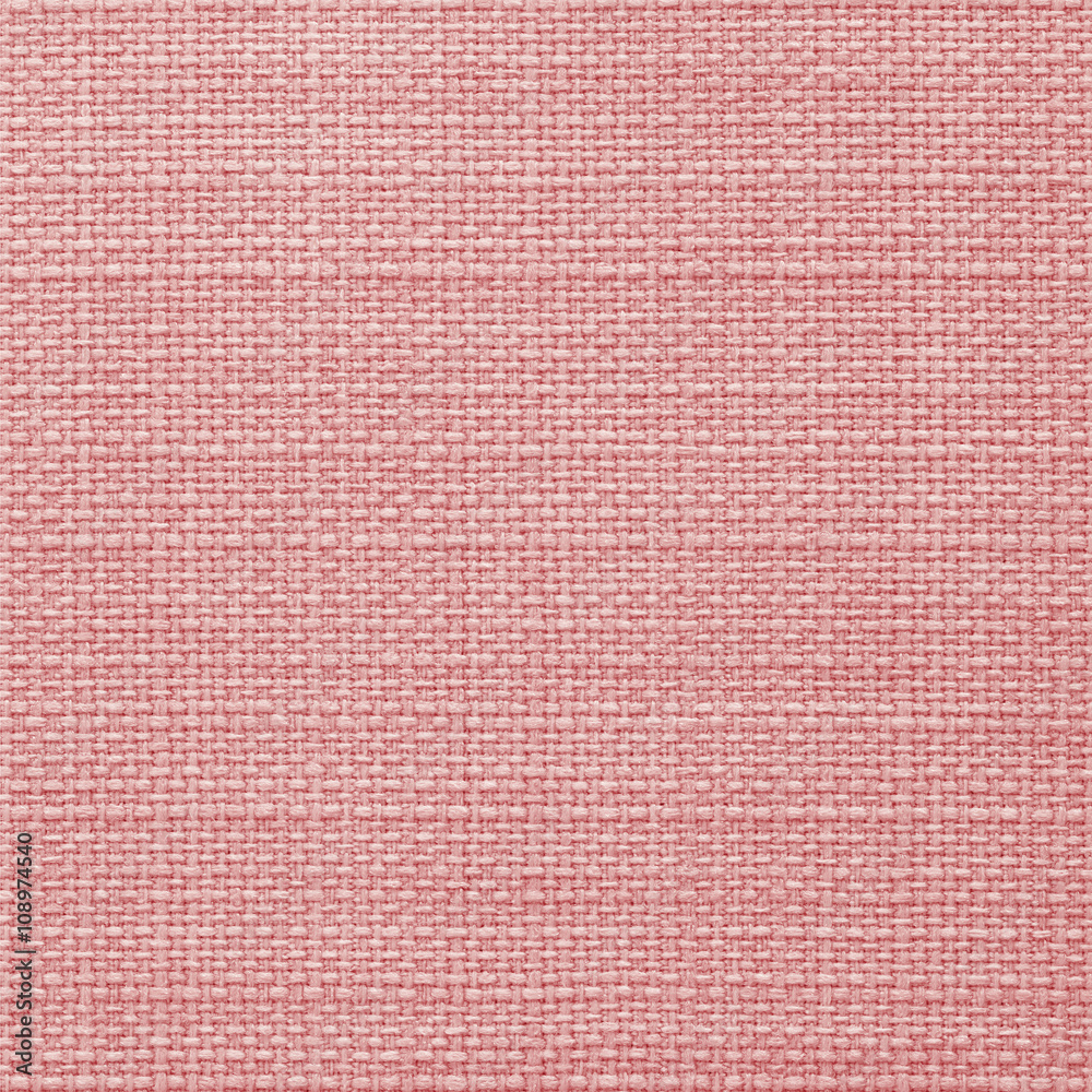 Coral red fabric texture. Close up, top view.