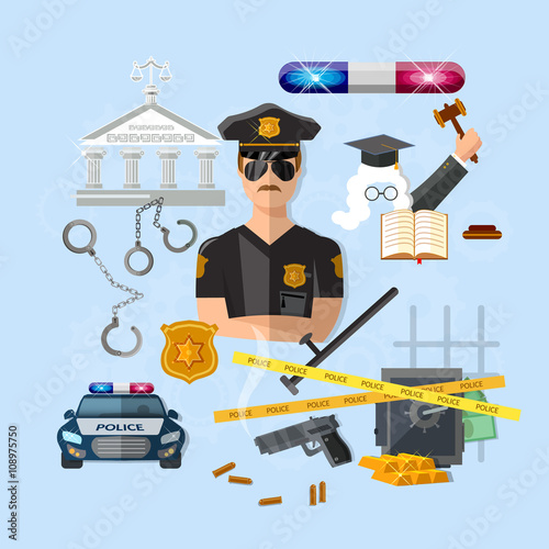 Policeman police officer law and order justice system