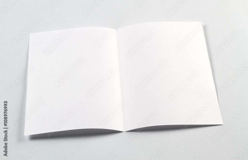 Open White Blank Brochure A4-A5 Flyer for Mockup Open White Blank Brochure A4-A5 Flyer for Mockup