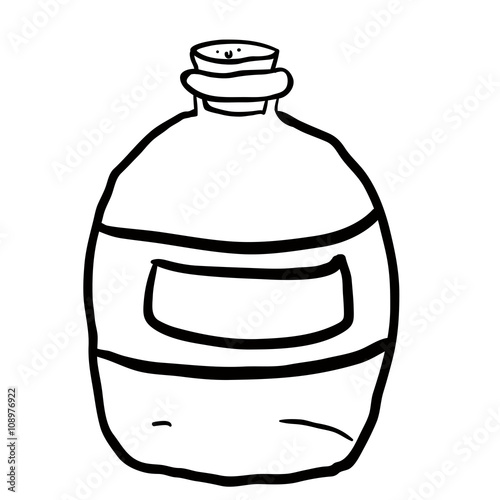 black and white empty bottle