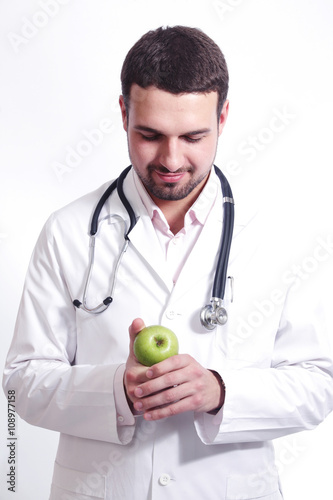 Doctor in a white coat