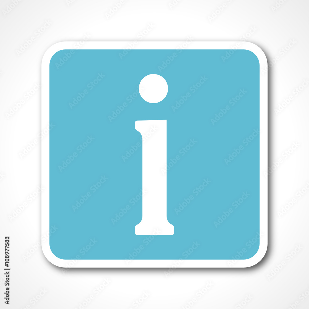 flat design information blue square web vector icon flat design information blue square web vector icon