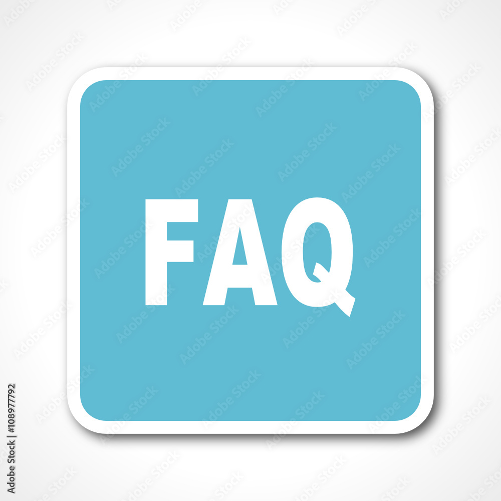 blue flat design faq vector icon blue flat design faq vector icon