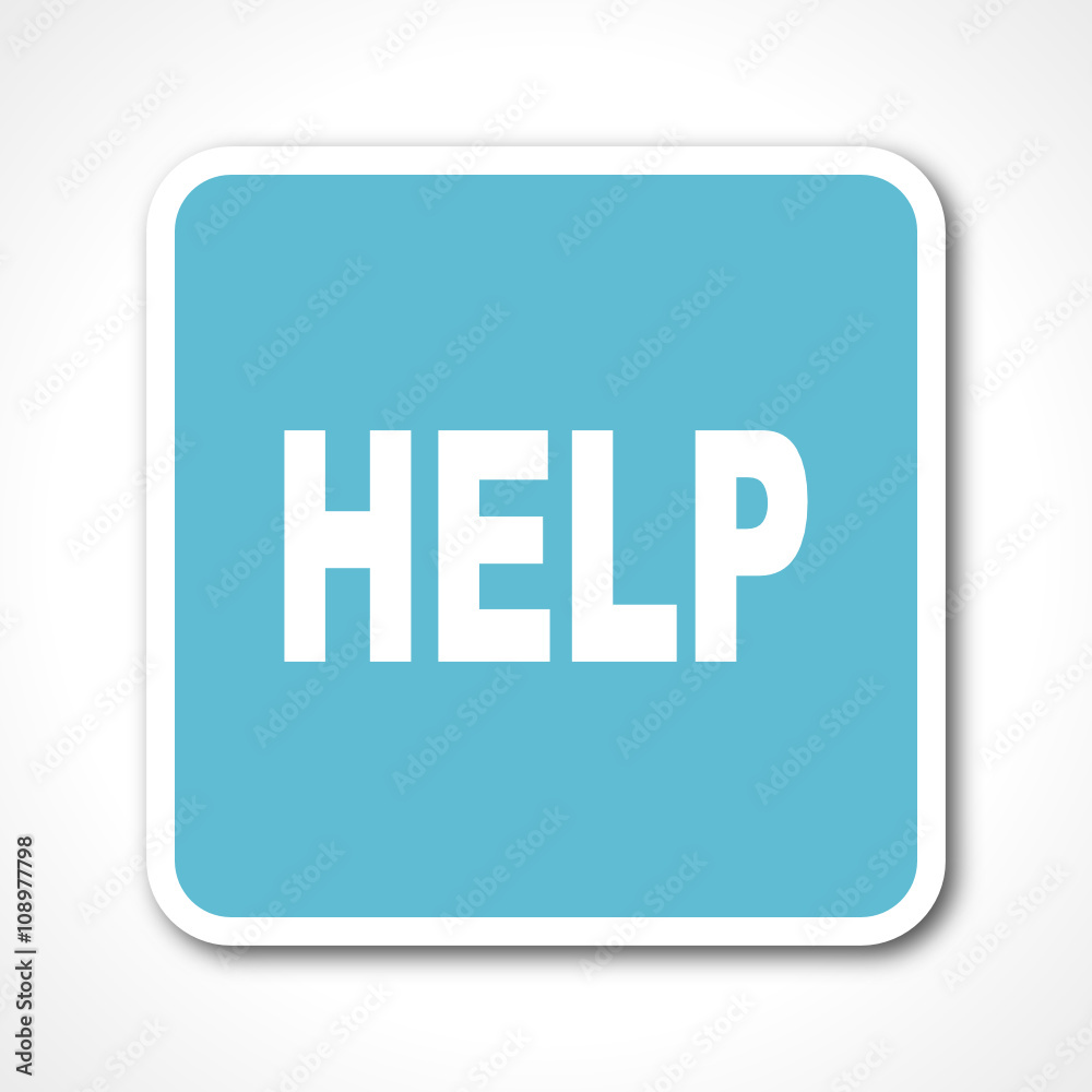 blue flat design help vector icon blue flat design help vector icon