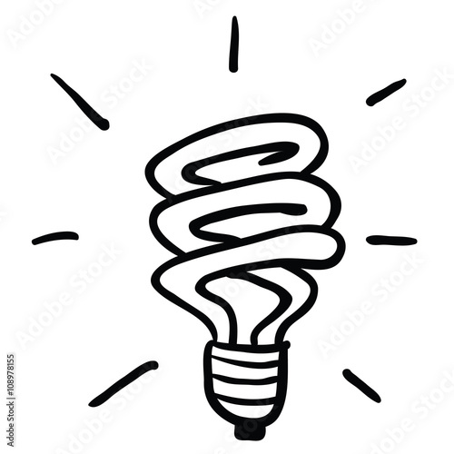 black and white light saving bulb