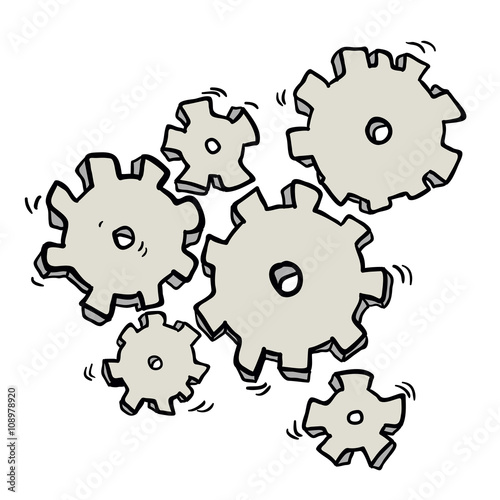cartoon cogs and gears