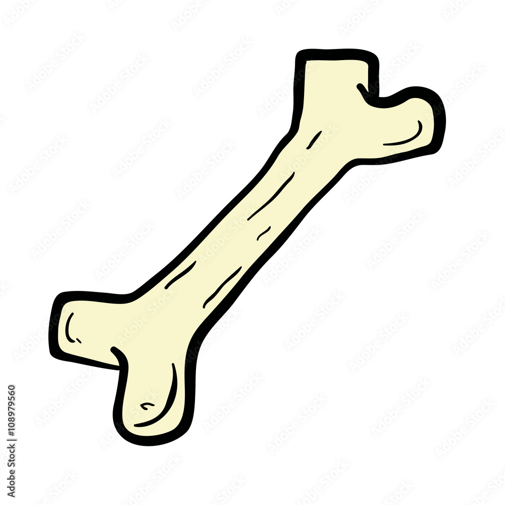 freehand drawn cartoon bone freehand drawn cartoon bone