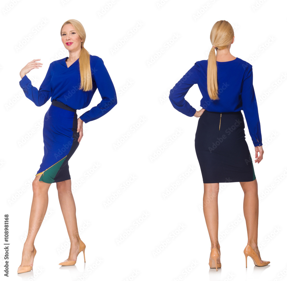 Composite photo of woman in various poses Composite photo of woman in various poses