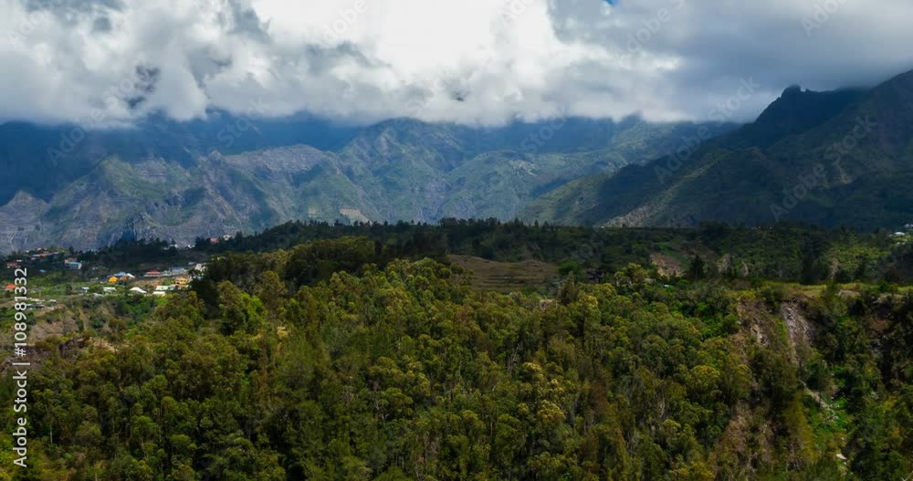 4K, Time Lapse, Epic Clouds At Mountain Range, Cilaos, Reunion 4K, Time Lapse, Epic Clouds At Mountain Range, Cilaos, Reunion