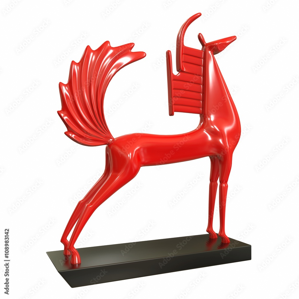 Horse Sculpture Of The God Ra. 3d illustration Horse Sculpture Of The God Ra. 3d illustration
