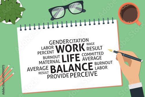 vector work life balance concept,template