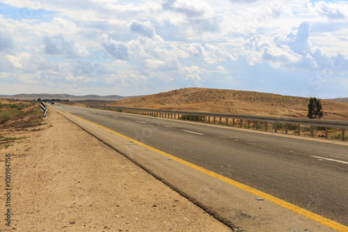 Empty road in a desert
