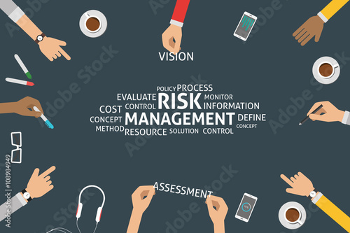 vector risk management concept,template