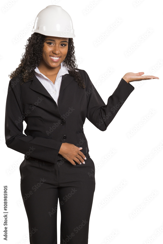 Brazilian architect holding or pointing your product. Brazilian architect holding or pointing your product.
