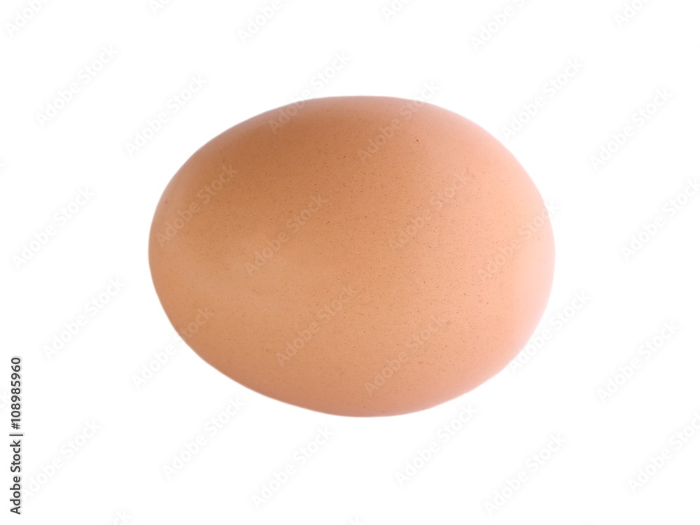 Brown chicken egg isolated on white background Brown chicken egg isolated on white background