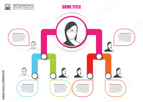 Organization chart infographics design. Infographics. Vector