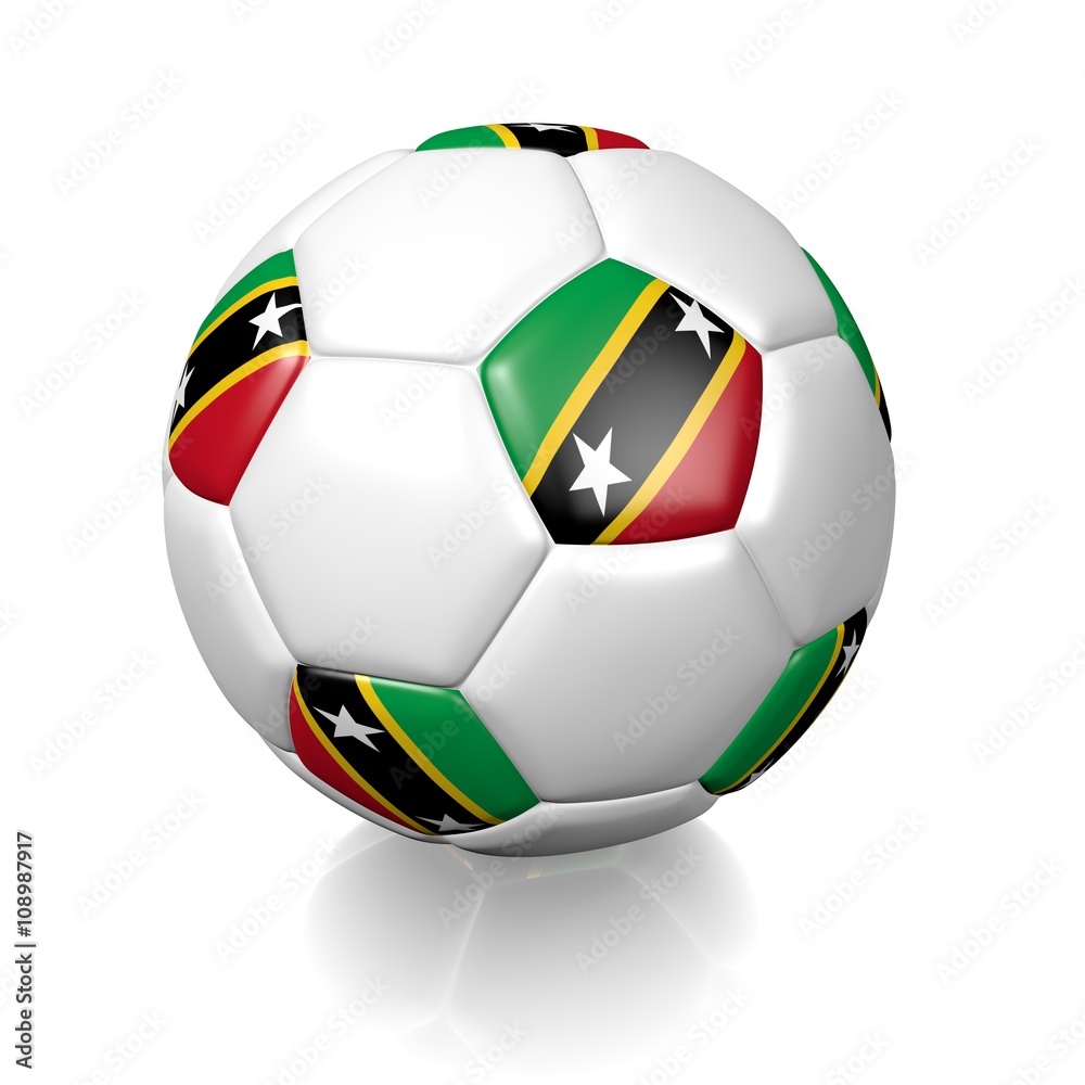 Football soccer ball with a national flag texture Football soccer ball with a national flag texture