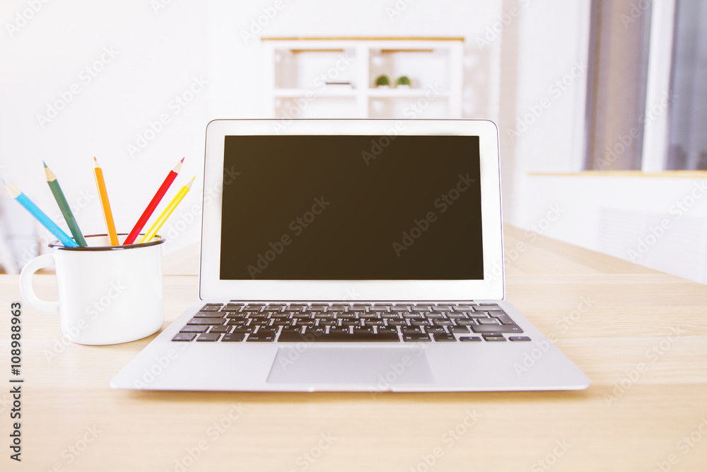 Blank laptop screen Blank laptop screen
