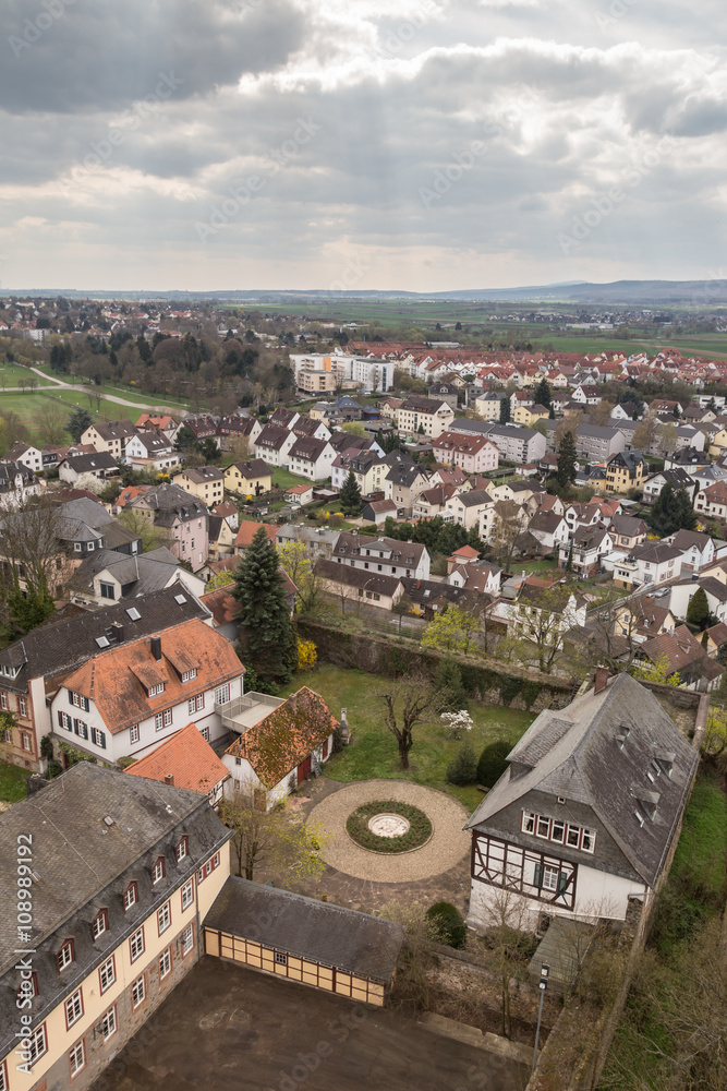 friedberg city germany from above