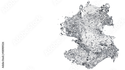 3D illustration of liquid splash motion