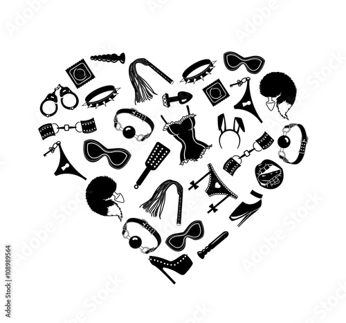 Sex toys BDSM heart, I love bdsm