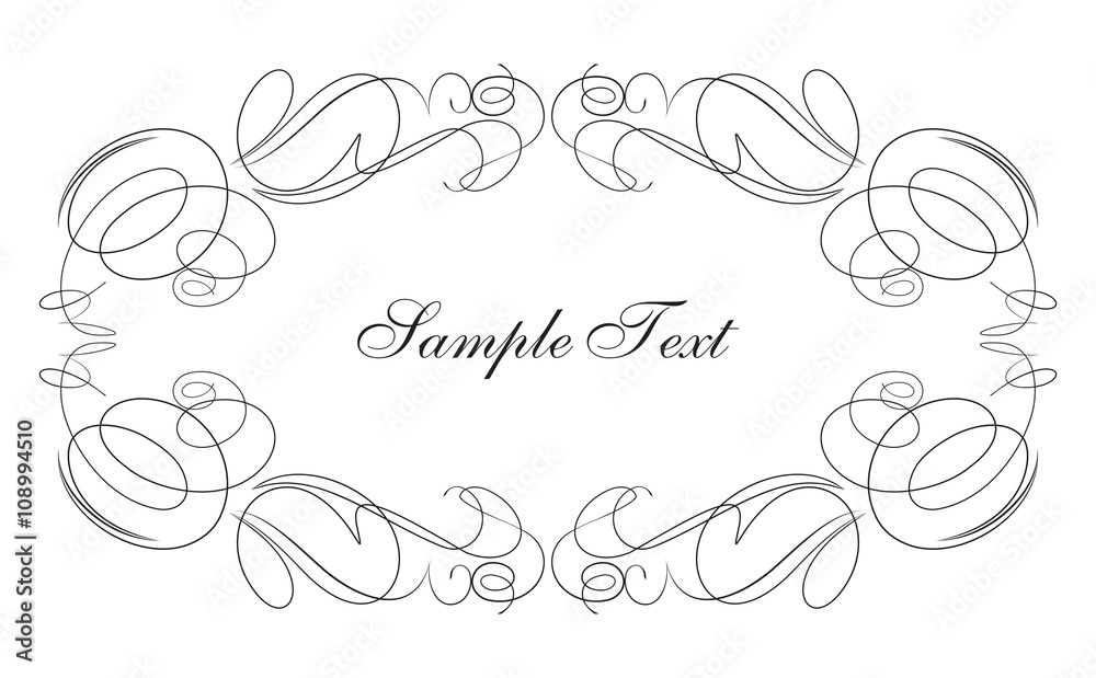 Decorative vector frame swirls for your text