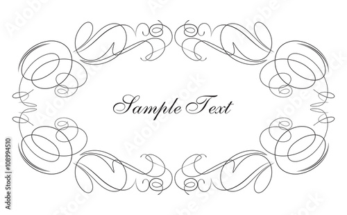 Decorative vector frame swirls for your text