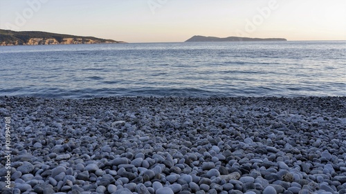 Beach at dusk in Komiza island Vis Croatia