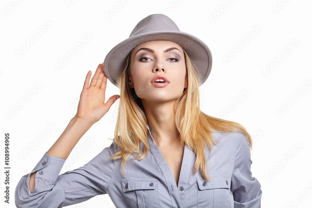 fashion studio portrait of beautiful sensual woman with blond ha fashion studio portrait of beautiful sensual woman with blond ha