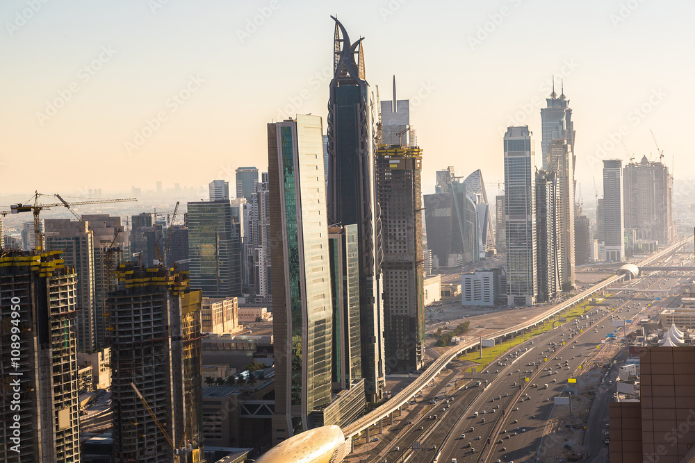 Aerial view of Dubai